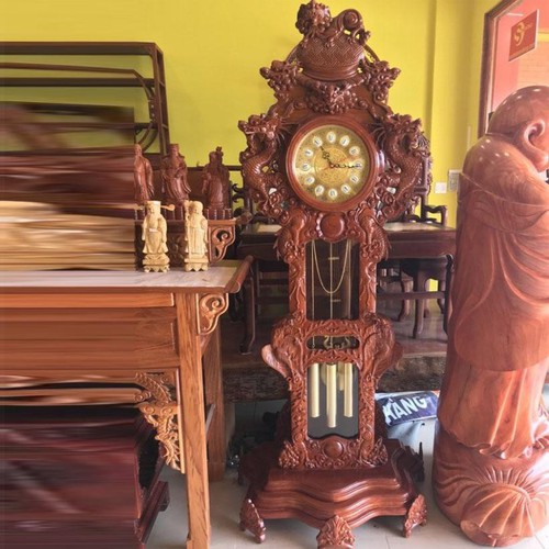 Đồng Hồ Cây Nghê Gỗ Hương